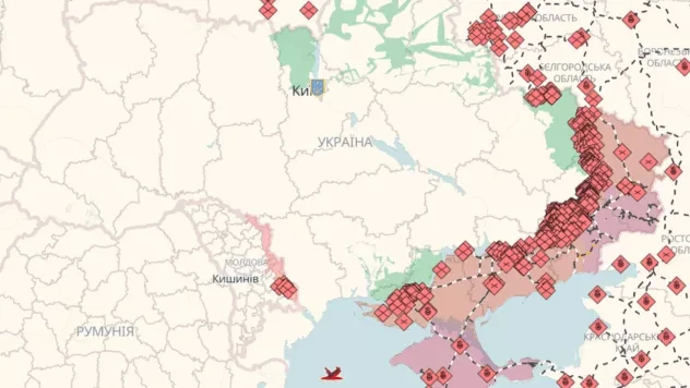 Онлайн-карта бойових дій в Україні: де точаться бої на 22.08.2026